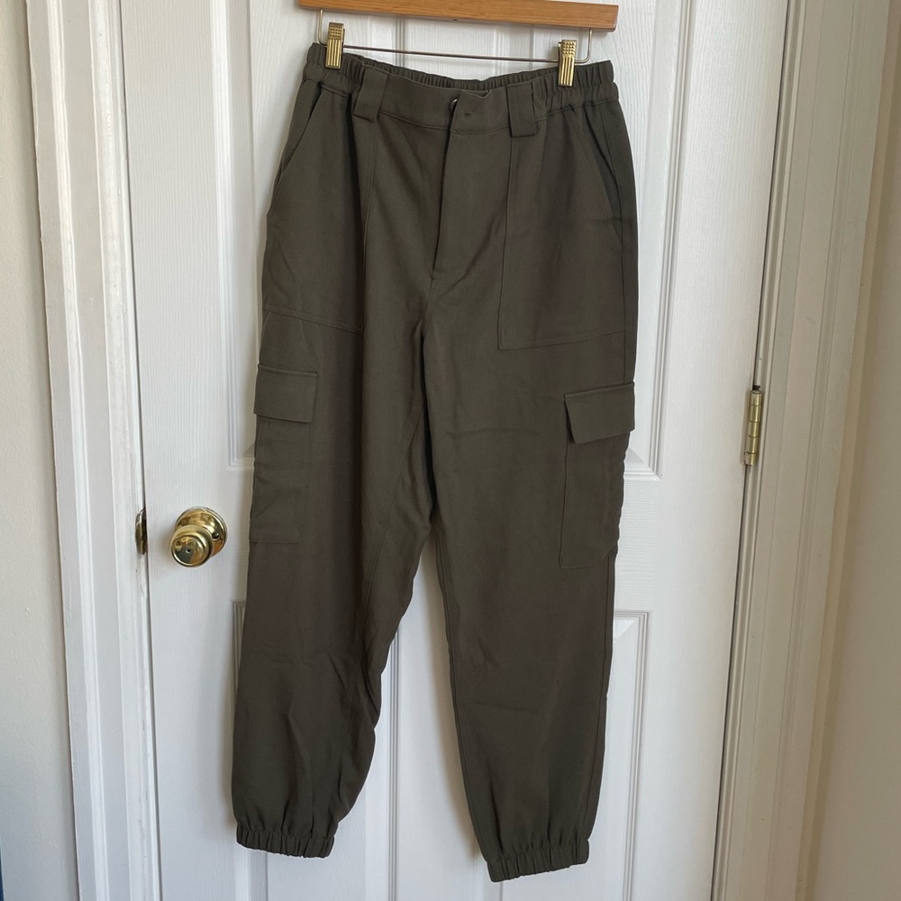 Olive Green BP Cargo Joggers